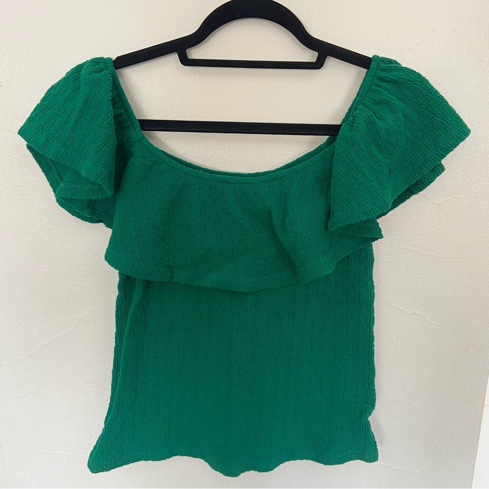Anthropologie Textured Off the Shoulder Top